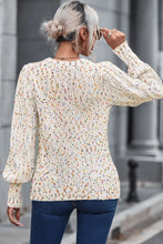 Confetti Speckled Knit Sweater with Long Sleeve Length