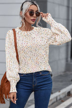 Confetti Speckled Knit Sweater with Long Sleeve Length