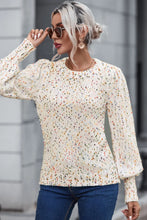 Confetti Speckled Knit Sweater with Long Sleeve Length