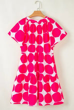 Contrast Notched Flutter Sleeve Dress Casual Dresses