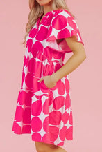 Contrast Notched Flutter Sleeve Dress Casual Dresses