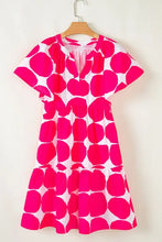 Contrast Notched Flutter Sleeve Dress Casual Dresses