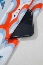 Contrast Palm Tree Printed Short Sleeve Flowy Dress Casual Dresses