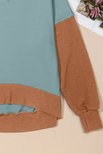Contrast Round Neck Long Sleeve Sweatshirt Woman Sweatshirts