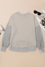 Contrast Round Neck Long Sleeve Sweatshirt Woman Sweatshirts