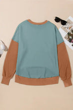 Contrast Round Neck Long Sleeve Sweatshirt Woman Sweatshirts