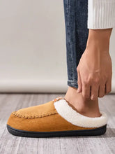 Contrast Round Toe Flat Slippers Woman Slippers