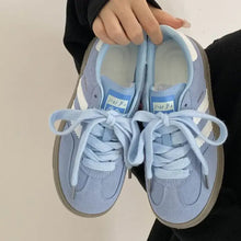 Contrast Round Toe Flat Sneakers Woman Sneakers