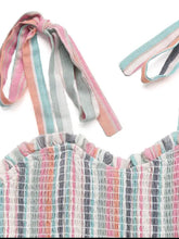 Contrast Striped Square Neck Cami Dress Casual Dresses