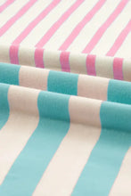 Contrast Stripes Round Neck Half Sleeve T-Shirt Woman T Shirts