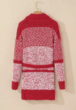 Contrast Trim Open Front Longline Cardigan Woman Outerwear