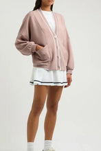 Contrast Trim V Neck Button Up Cardigan Woman Outerwear