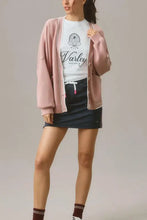 Contrast Trim V Neck Button Up Cardigan Woman Outerwear