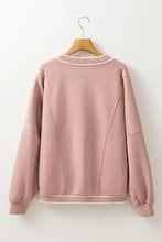 Contrast Trim V Neck Button Up Cardigan Woman Outerwear