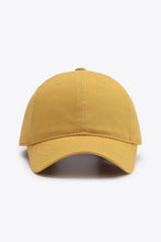 Solid mustard yellow classic baseball cap