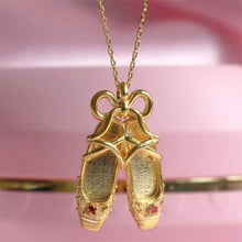 Copper Ballet Shoe Pendant Necklace Gold One Size Necklaces