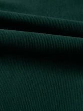 Dark green corduroy ribbed fabric on Corduroy V Neck Jumpsuit, machine wash cold