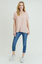 Cotton Bleu by Nu Label Printed V-Neck Short Sleeve T-Shirt Woman T Shirts