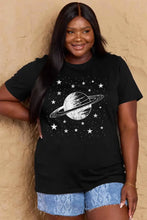 Gray Planet Graphic Womens T Shirt Short Sleeve Cotton Casual Top Woman T Shirts