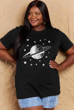Gray Planet Graphic Womens T Shirt Short Sleeve Cotton Casual Top Black Woman T Shirts