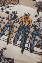 Cowboy Patterned Womens T Shirt in Stretch Polyester Blend Woman T Shirts