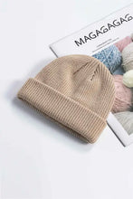 Light brown ribbed knit cuff beanie hat named Cozy Rib-Knit Cuff Beanie