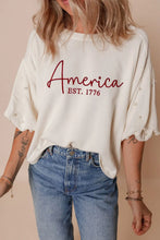 Cream America EST 1776 Shirt with Pearl Embellishments for Women White