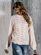 Womens Long Sleeve Knit Sweater Pullover Basic Style White