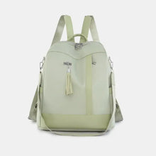 Tassel Oxford Cloth Backpack Bag Light Green One Size Backpacks