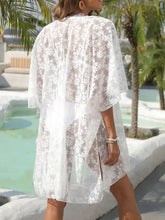 Crochet Open Front Cover-Up Swimwear Cover-Ups