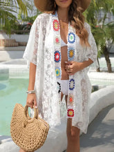 Crochet Open Front Cover-Up Swimwear Cover-Ups