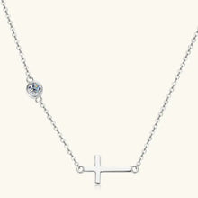 Cross 925 Sterling Silver Moissanite Necklace Fine Jewelry