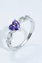 Crystal Heart 925 Sterling Silver Ring Silver Rings