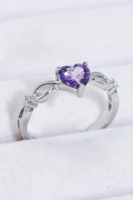 Crystal Heart 925 Sterling Silver Ring Rings