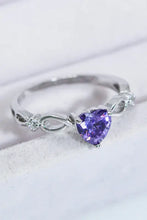 Crystal Heart 925 Sterling Silver Ring Rings