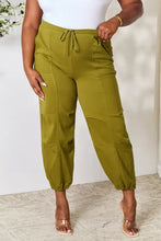 Culture Code full size drawstring sweatpants in olive green with cargo pockets