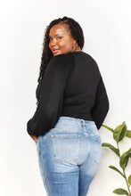 Black culture code full size v neck neck bodysuit with sheer fabric long sleeves and fitted silhouette
