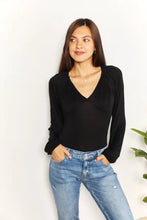 Black Culture Code long sleeves v neck bodysuit with gathered shoulder fabric for stylish everyday wear
