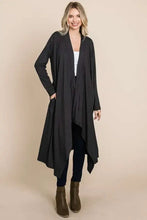 Culture Code Open Front Longline Cover Up with Pockets HCHARCOAL Woman Outerwear