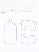 Niedliches Cartoon-Panda-Kuschelkissen mit weicher Textur und abgerundeten Ohren