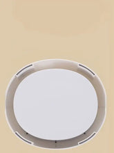White ABS plastic pet bowl with cute cat ear design and white base