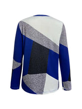 Color Block Round Neck T-Shirt Woman T Shirts