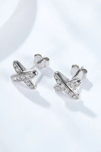 925 Sterling Silver X-Shape Moissanite Earrings Earrings