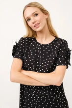 And The Why Embellished Sleeve Polka Dots Shift Dress Casual Dresses