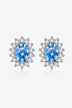 1 Carat Moissanite 925 Sterling Silver Stud Earrings Sky Blue One Size Earrings
