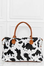 Animal Print Brushed Weekender Bag Black White One Size