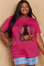 Simply Love Full Size Halloween Theme Graphic T-Shirt Hot Pink