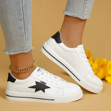 Star Round Toe Lace Up Sneakers Woman Sneakers
