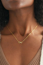 925 Sterling Silver Inland Zircon Infinite Necklace Gold One Size