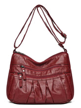 PU Leather Ruched Adjustable Strap Shoulder Bag Shoulder Bags